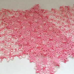 VTG hand crafted thread crochet table runner set